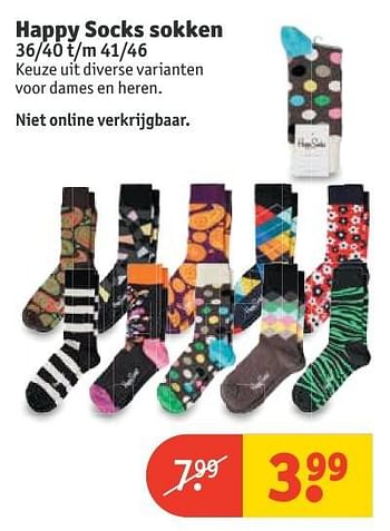 Aanbiedingen Happy socks sokken - Huismerk - Kruidvat - Geldig van 20/11/2016 tot 27/11/2016 bij Kruidvat