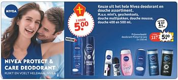 Aanbiedingen Nivea deodorant en douche assortiment - Nivea - Geldig van 20/11/2016 tot 27/11/2016 bij Kruidvat