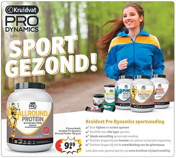 Aanbiedingen Kruidvat pro dynamics sportvoeding - Huismerk - Kruidvat - Geldig van 20/11/2016 tot 27/11/2016 bij Kruidvat