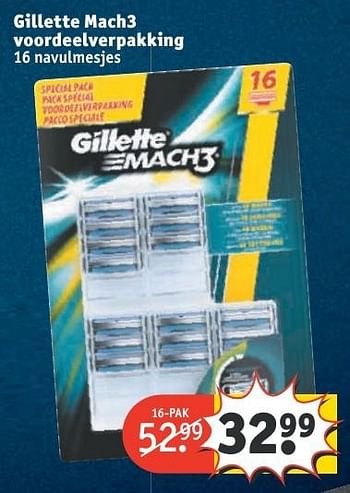 Aanbiedingen Gillette mach3 voordeelverpakking - Gillette - Geldig van 20/11/2016 tot 27/11/2016 bij Kruidvat