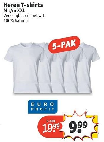 Aanbiedingen Heren t-shirts - Europrofit - Geldig van 20/11/2016 tot 27/11/2016 bij Kruidvat