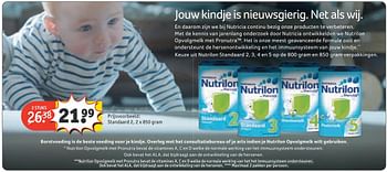Aanbiedingen Nutrilon standaard - Nutricia - Geldig van 20/11/2016 tot 27/11/2016 bij Kruidvat