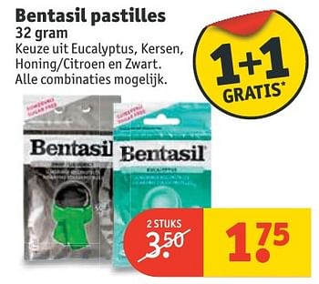 Aanbiedingen Bentasil pastilles - Bentasil  - Geldig van 20/11/2016 tot 27/11/2016 bij Kruidvat