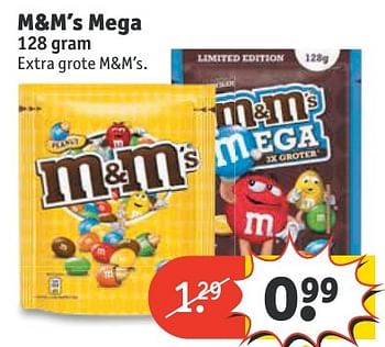 Aanbiedingen M+m`s mega - M&amp;M', s - Geldig van 20/11/2016 tot 27/11/2016 bij Kruidvat