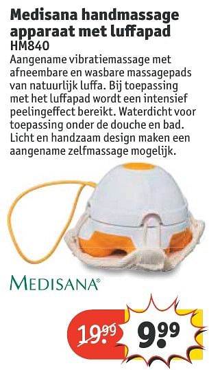 Aanbiedingen Medisana handmassage apparaat met luffapad hm840 - Medisana - Geldig van 20/11/2016 tot 27/11/2016 bij Kruidvat
