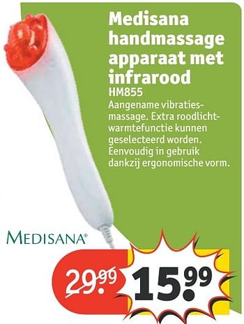 Aanbiedingen Medisana handmassage apparaat met infrarood hm855 - Medisana - Geldig van 20/11/2016 tot 27/11/2016 bij Kruidvat