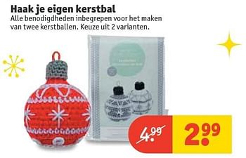 Aanbiedingen Haak je eigen kerstbal - Huismerk - Kruidvat - Geldig van 20/11/2016 tot 27/11/2016 bij Kruidvat