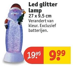 Aanbiedingen Led glitter lamp - Huismerk - Kruidvat - Geldig van 20/11/2016 tot 27/11/2016 bij Kruidvat
