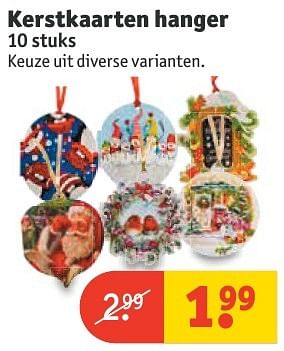 Aanbiedingen Kerstkaarten hanger - Huismerk - Kruidvat - Geldig van 20/11/2016 tot 27/11/2016 bij Kruidvat