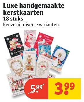 Aanbiedingen Luxe handgemaakte kerstkaarten - Huismerk - Kruidvat - Geldig van 20/11/2016 tot 27/11/2016 bij Kruidvat