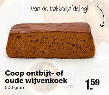 Aanbiedingen Coop ontbijt- of oude wijvenkoek - Huismerk - Coop - Geldig van 21/11/2016 tot 27/11/2016 bij Coop