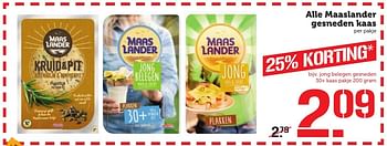 Aanbiedingen Alle maaslander gesneden kaas - Maaslander - Geldig van 21/11/2016 tot 27/11/2016 bij Coop