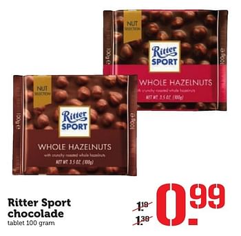 Aanbiedingen Ritter sport chocolade - Ritter Sport - Geldig van 21/11/2016 tot 27/11/2016 bij Coop
