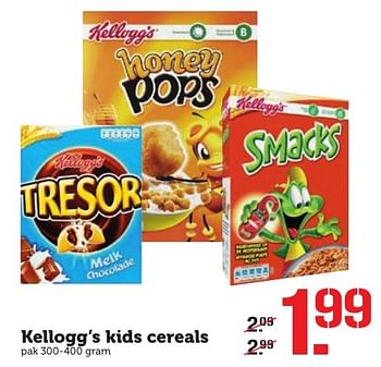 Aanbiedingen Kellogg`s kids cereals - Kellogg's - Geldig van 21/11/2016 tot 27/11/2016 bij Coop
