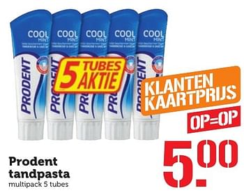 Aanbiedingen Prodent tandpasta - Prodent - Geldig van 21/11/2016 tot 27/11/2016 bij Coop