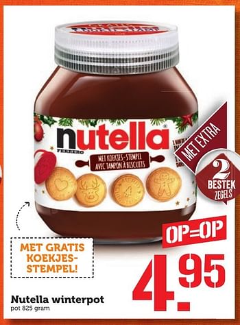 Aanbiedingen Nutella winterpot - Nutella - Geldig van 21/11/2016 tot 27/11/2016 bij Coop