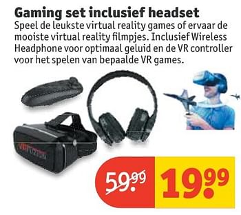 Aanbiedingen Gaming set inclusief headset - Huismerk - Kruidvat - Geldig van 20/11/2016 tot 27/11/2016 bij Kruidvat
