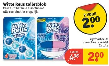 Aanbiedingen Witte reus toiletblok - Witte reus - Geldig van 20/11/2016 tot 27/11/2016 bij Kruidvat