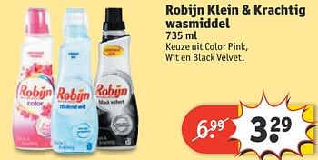 Aanbiedingen Robijn klein + krachtig wasmiddel - Robijn - Geldig van 20/11/2016 tot 27/11/2016 bij Kruidvat