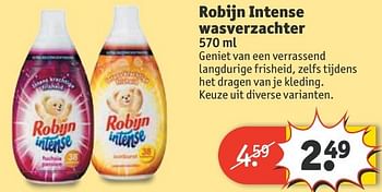 Aanbiedingen Robijn intense wasverzachter - Robijn - Geldig van 20/11/2016 tot 27/11/2016 bij Kruidvat