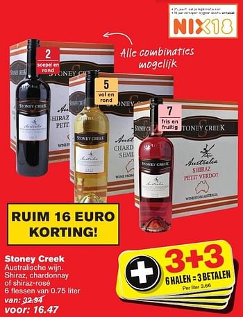Aanbiedingen Stoney creek - Witte wijnen - Geldig van 23/11/2016 tot 29/11/2016 bij Hoogvliet