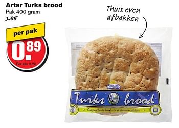 Aanbiedingen Artar turks brood - Artar brot - Geldig van 23/11/2016 tot 29/11/2016 bij Hoogvliet
