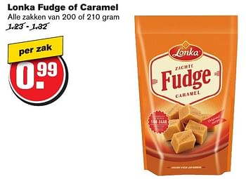 Aanbiedingen Lonka fudge of caramel - Lonka - Geldig van 23/11/2016 tot 29/11/2016 bij Hoogvliet