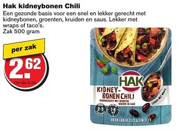 Aanbiedingen Hak kidneybonen chili - Hak - Geldig van 23/11/2016 tot 29/11/2016 bij Hoogvliet