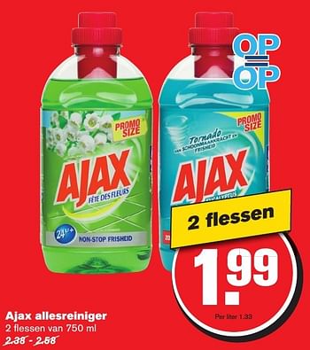 Aanbiedingen Ajax allesreiniger - Ajax - Geldig van 23/11/2016 tot 29/11/2016 bij Hoogvliet