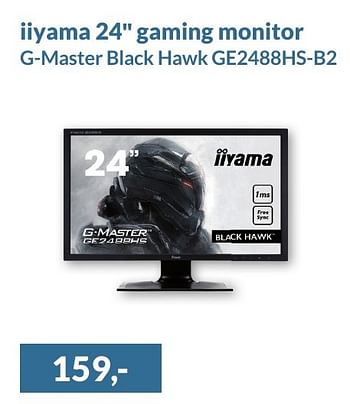 Aanbiedingen Iiyama gaming monitor g-master black hawk ge2488hs-b2 - Iiyama - Geldig van 04/11/2016 tot 30/11/2016 bij Alternate