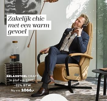 Aanbiedingen Relaxstoel craft - Huismerk - Prominent - Geldig van 20/11/2016 tot 03/12/2016 bij Prominent