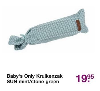 Aanbiedingen Baby`s only kruikenzak sun mint-stone green - Baby's Only - Geldig van 11/11/2016 tot 04/12/2016 bij Baby & Tiener Megastore