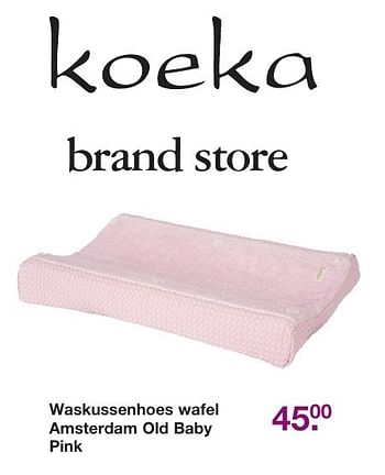 Aanbiedingen Waskussenhoes wafel amsterdam old baby pink - Huismerk - Baby &amp; Tiener Megastore - Geldig van 11/11/2016 tot 04/12/2016 bij Baby & Tiener Megastore