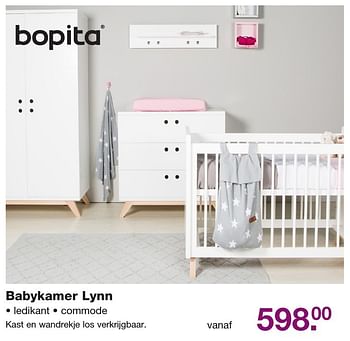 Aanbiedingen Babykamer lynn - Bopita - Geldig van 11/11/2016 tot 04/12/2016 bij Baby & Tiener Megastore