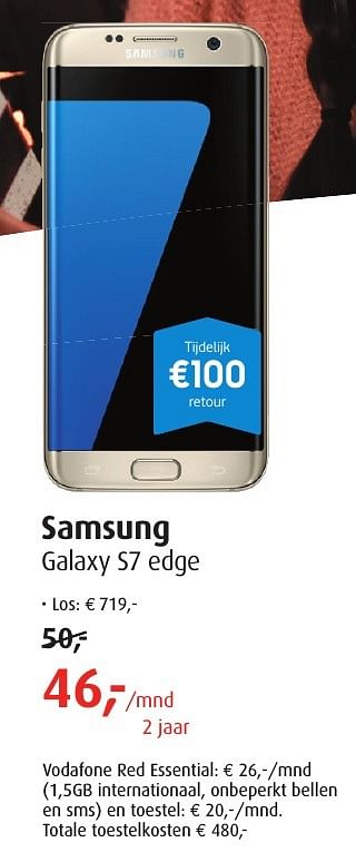 Aanbiedingen Samsung galaxy s7 edge - Samsung - Geldig van 11/11/2016 tot 04/12/2016 bij Belcompany