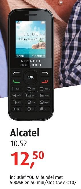 Aanbiedingen Alcatel 10.52 - Alcatel - Geldig van 11/11/2016 tot 04/12/2016 bij Belcompany