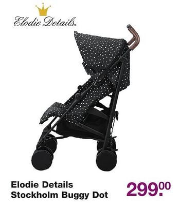 Aanbiedingen Elodie details stockholm buggy dot - Elodie Details - Geldig van 11/11/2016 tot 04/12/2016 bij Baby & Tiener Megastore