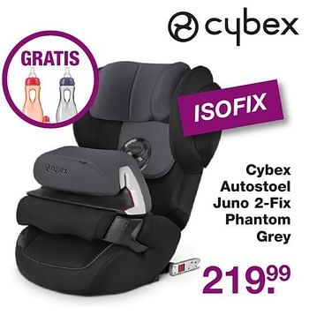 Aanbiedingen Cybex autostoel juno 2-fix phantom grey - Cybex - Geldig van 11/11/2016 tot 04/12/2016 bij Baby & Tiener Megastore