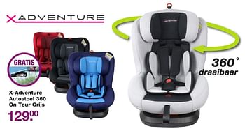 Aanbiedingen X-adventure autostoel 360 on tour grijs - Xadventure - Geldig van 11/11/2016 tot 04/12/2016 bij Baby & Tiener Megastore