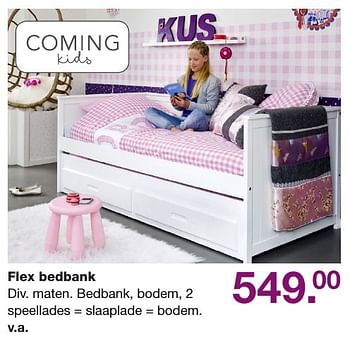 Aanbiedingen Flex bedbank - Coming Kids - Geldig van 11/11/2016 tot 04/12/2016 bij Baby & Tiener Megastore