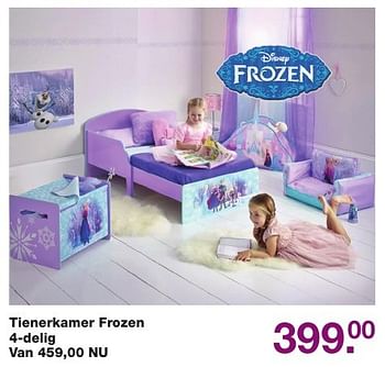 Aanbiedingen Tienerkamer frozen 4-delig - Disney  Frozen - Geldig van 11/11/2016 tot 04/12/2016 bij Baby & Tiener Megastore