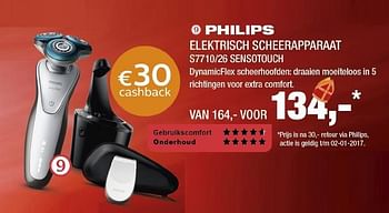 Aanbiedingen Philips elecktrisch scheerapparaat s7710-26 sensotouch - Philips - Geldig van 21/11/2016 tot 04/12/2016 bij Electro World