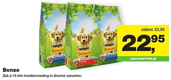 Aanbiedingen Hondenvoeding - Bonzo - Geldig van 20/11/2016 tot 04/12/2016 bij Jumper