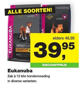 Aanbiedingen Hondenvoeding - Eukanuba - Geldig van 20/11/2016 tot 04/12/2016 bij Jumper