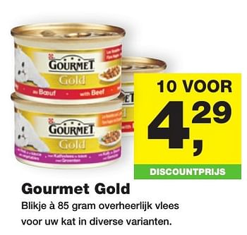 Aanbiedingen Gourmet gold - Purina - Geldig van 20/11/2016 tot 04/12/2016 bij Jumper