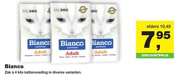 Aanbiedingen Kattenvoeding - Bianco - Geldig van 20/11/2016 tot 04/12/2016 bij Jumper