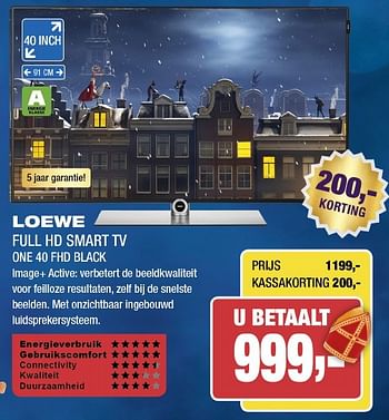 Aanbiedingen Loewe full hd smart tv one 40 fhd - Loewe - Geldig van 21/11/2016 tot 04/12/2016 bij Electro World