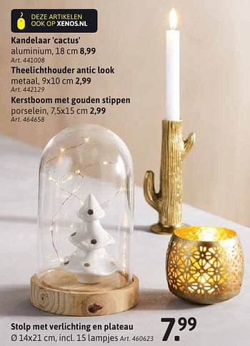 Aanbiedingen Kandelaar cactus - Huismerk - Xenos - Geldig van 21/11/2016 tot 04/12/2016 bij Xenos