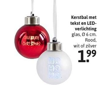 Aanbiedingen Kerstbal met tekst en ledverlichting - Huismerk - Xenos - Geldig van 21/11/2016 tot 04/12/2016 bij Xenos