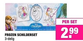 Aanbiedingen Frozen schilderset - Disney  Frozen - Geldig van 21/11/2016 tot 04/12/2016 bij Big Bazar